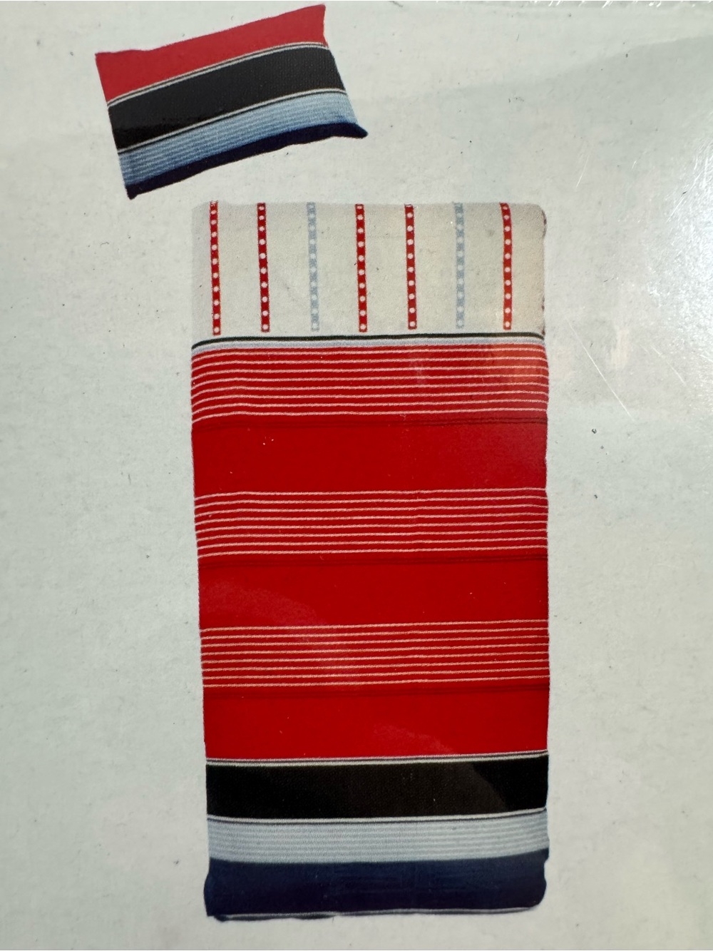 Tommy Hilfiger Twin Duvet Cover Set Red Stripe Pillowcase New Sealed